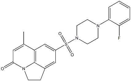 8-((4-(2-fluorophenyl)piperazin-1-yl)sulfonyl)-6-methyl-1H-pyrrolo[3,2,1-ij]quinolin-4(2H)-one Struktur