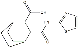 3-(thiazol-2-ylcarbamoyl)bicyclo[2.2.2]octane-2-carboxylic acid Struktur