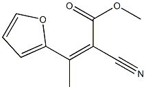 (Z)-methyl 2-cyano-3-(furan-2-yl)but-2-enoate Struktur