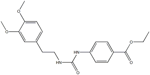 ethyl 4-(3-(3,4-dimethoxyphenethyl)ureido)benzoate Struktur