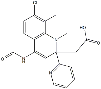 ethyl 2-(7-chloro-8-methyl-2-(pyridin-2-yl)quinoline-4-carboxamido)acetate Struktur