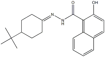 N'-(4-(tert-butyl)cyclohexylidene)-2-hydroxy-1-naphthohydrazide Struktur