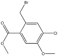 2-Bromomethyl-4-chloro-5-methoxy-benzoic acid methyl ester Struktur