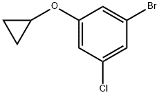 1-bromo-3-chloro-5-cyclopropoxybenzene Struktur