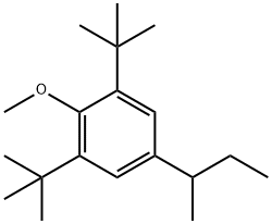 5-sec-butyl-1,3-di-tert-butyl-2-methoxybenzene Struktur