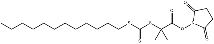 N-Hydroxysuccinimide 2-(dodecylthiocarbonothioylthio)isobutyrate Struktur