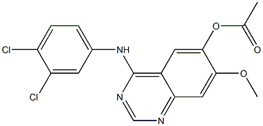 4-((3,4-dichlorophenyl)amino)-7-methoxyquinazolin-6-yl acetate Struktur