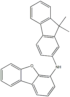 N-(9,9-dimethyl-9H-fluoren-2-yl)dibenzo[b,d]furan-4-amine Struktur