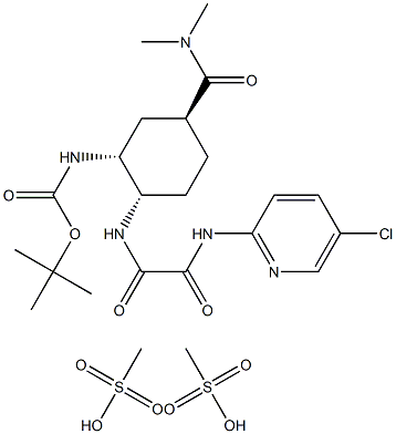 N1-(5-chloropyridin-2-yl)-N2-
((1S,2R,4S)-2-[(tert-
Butoxycarbonyl)Amino ]-4-
[(dimethylamino)carbonyl]-
cyclohexyl) oxalamide
dimethanesulfonate Struktur