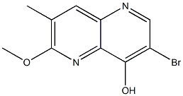 3-Bromo-6-methoxy-7-methyl-[1,5]naphthyridin-4-ol Struktur