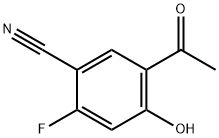 5-acetyl-2-fluoro-4-hydroxybenzonitrile Struktur