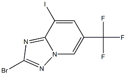 2-Bromo-8-iodo-6-trifluoromethyl-[1,2,4]triazolo[1,5-a]pyridine Struktur