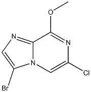 3-Bromo-6-chloro-8-methoxy-imidazo[1,2-a]pyrazine Struktur