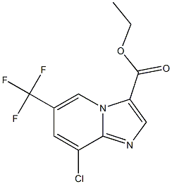 8-Chloro-6-trifluoromethyl-imidazo[1,2-a]pyridine-3-carboxylic acid ethyl ester Struktur