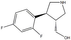 ((3R,4S)-4-(2,4-difluorophenyl)pyrrolidin-3-yl)methanol Struktur