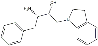 (2R,3S)-3-amino-1-(indolin-1-yl)-4-phenylbutan-2-ol Struktur