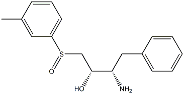 (2S,3S)-3-amino-4-phenyl-1-(m-tolylsulfinyl)butan-2-ol Struktur