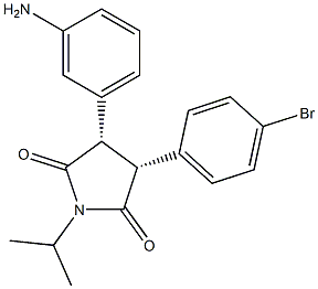 (3S,4R)-3-(3-aminophenyl)-4-(4-bromophenyl)-1-isopropylpyrrolidine-2,5-dione Struktur