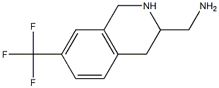 (7-(trifluoromethyl)-1,2,3,4-tetrahydroisoquinolin-3-yl)methanamine Struktur