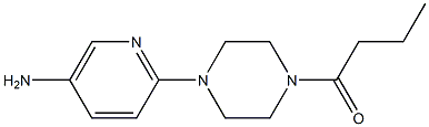 1-(4-(5-aminopyridin-2-yl)piperazin-1-yl)butan-1-one Struktur