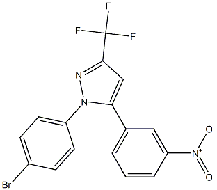 1-(4-bromophenyl)-5-(3-nitrophenyl)-3-(trifluoromethyl)-1H-pyrazole Struktur