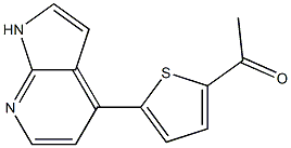 1-(5-(1H-pyrrolo[2,3-b]pyridin-4-yl)thiophen-2-yl)ethanone Struktur