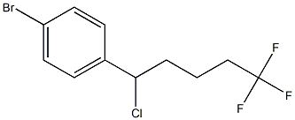 1-bromo-4-(1-chloro-5,5,5-trifluoropentyl)benzene Struktur