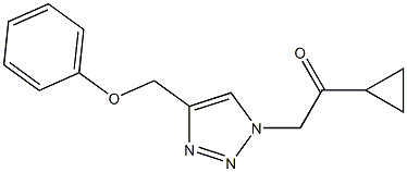 1-cyclopropyl-2-(4-(phenoxymethyl)-1H-1,2,3-triazol-1-yl)ethanone Struktur