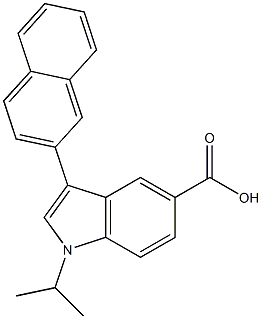 1-isopropyl-3-(naphthalen-2-yl)-1H-indole-5-carboxylic acid Struktur