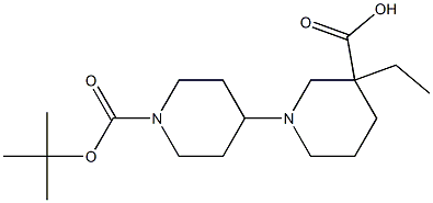 1'-tert-butyl 3-ethyl 1,4'-bipiperidine-1',3-dicarboxylate Struktur