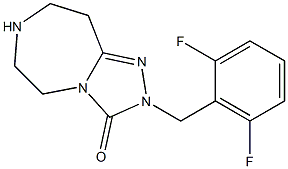 2-(2,6-difluorobenzyl)-6,7,8,9-tetrahydro-2H-[1,2,4]triazolo[4,3-d][1,4]diazepin-3(5H)-one Struktur