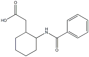 2-(2-benzamidocyclohexyl)acetic acid Struktur