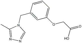 2-(3-((3-methyl-4H-1,2,4-triazol-4-yl)methyl)phenoxy)acetic acid Struktur