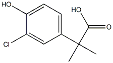 2-(3-chloro-4-hydroxyphenyl)-2-methylpropanoic acid Struktur