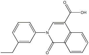 2-(3-ethylphenyl)-1-oxo-1,2-dihydroisoquinoline-4-carboxylic acid Struktur