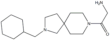 2-amino-1-(2-(cyclohexylmethyl)-2,8-diazaspiro[4.5]decan-8-yl)ethanone Struktur