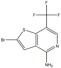 2-bromo-7-(trifluoromethyl)thieno[3,2-c]pyridin-4-amine Struktur