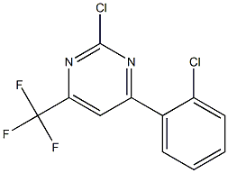 2-chloro-4-(2-chlorophenyl)-6-(trifluoromethyl)pyrimidine Struktur