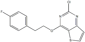 2-chloro-4-(4-fluorophenethoxy)thieno[3,2-d]pyrimidine Struktur