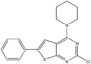 2-chloro-6-phenyl-4-(piperidin-1-yl)thieno[2,3-d]pyrimidine Struktur