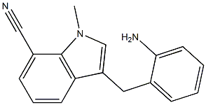 3-(2-aminobenzyl)-1-methyl-1H-indole-7-carbonitrile