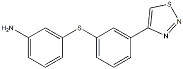 3-(3-(1,2,3-thiadiazol-4-yl)phenylthio)aniline Struktur