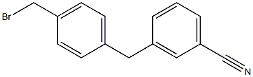 3-(4-(bromomethyl)benzyl)benzonitrile Struktur