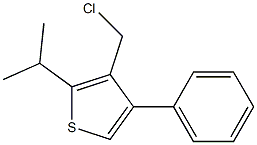 3-(chloromethyl)-2-isopropyl-4-phenylthiophene Struktur