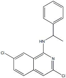 3,7-dichloro-N-(1-phenylethyl)isoquinolin-1-amine Struktur