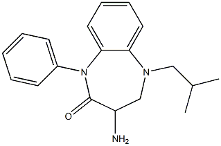 3-amino-5-isobutyl-1-phenyl-4,5-dihydro-1H-benzo[b][1,4]diazepin-2(3H)-one Struktur