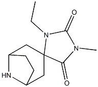 3'-ethyl-1'-methyl-8-azaspiro[bicyclo[3.2.1]octane-3,4'-imidazolidine]-2',5'-dione Struktur