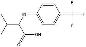 3-methyl-2-(4-(trifluoromethyl)phenylamino)butanoic acid Struktur