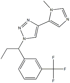 4-(1-methyl-1H-imidazol-5-yl)-1-(1-(3-(trifluoromethyl)phenyl)propyl)-1H-1,2,3-triazole Struktur