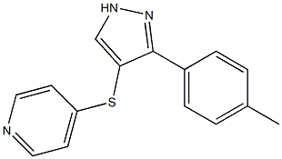 4-(3-p-tolyl-1H-pyrazol-4-ylthio)pyridine Struktur